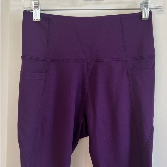 NWOT Danskin Purple Active Leggings High-Waisted Cropped S - Picture 3 of 6